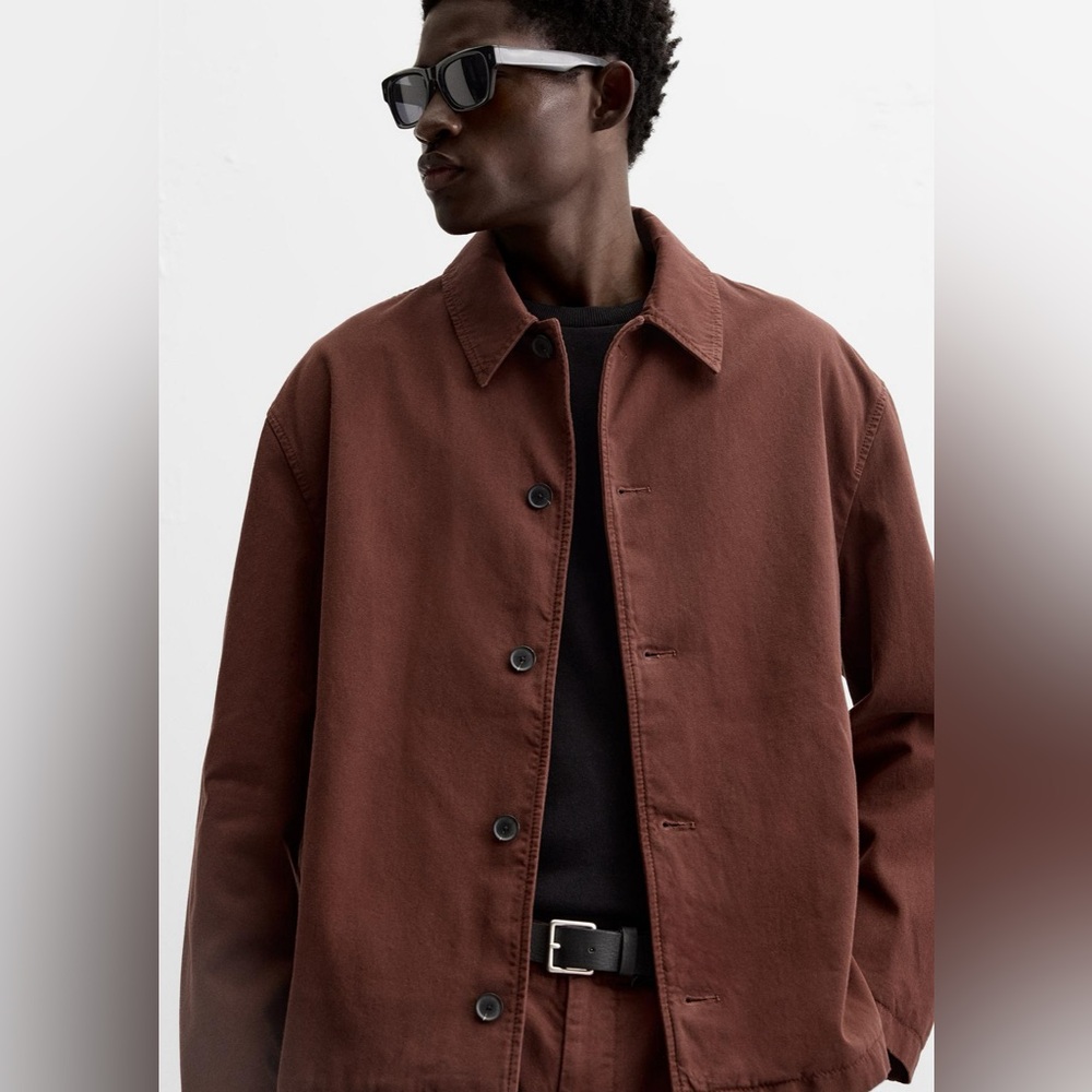 NWT ZARA STRUCTURED TWILL JACKET - LARGE